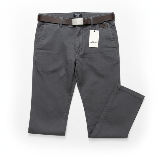 Men's gray pants flat lay